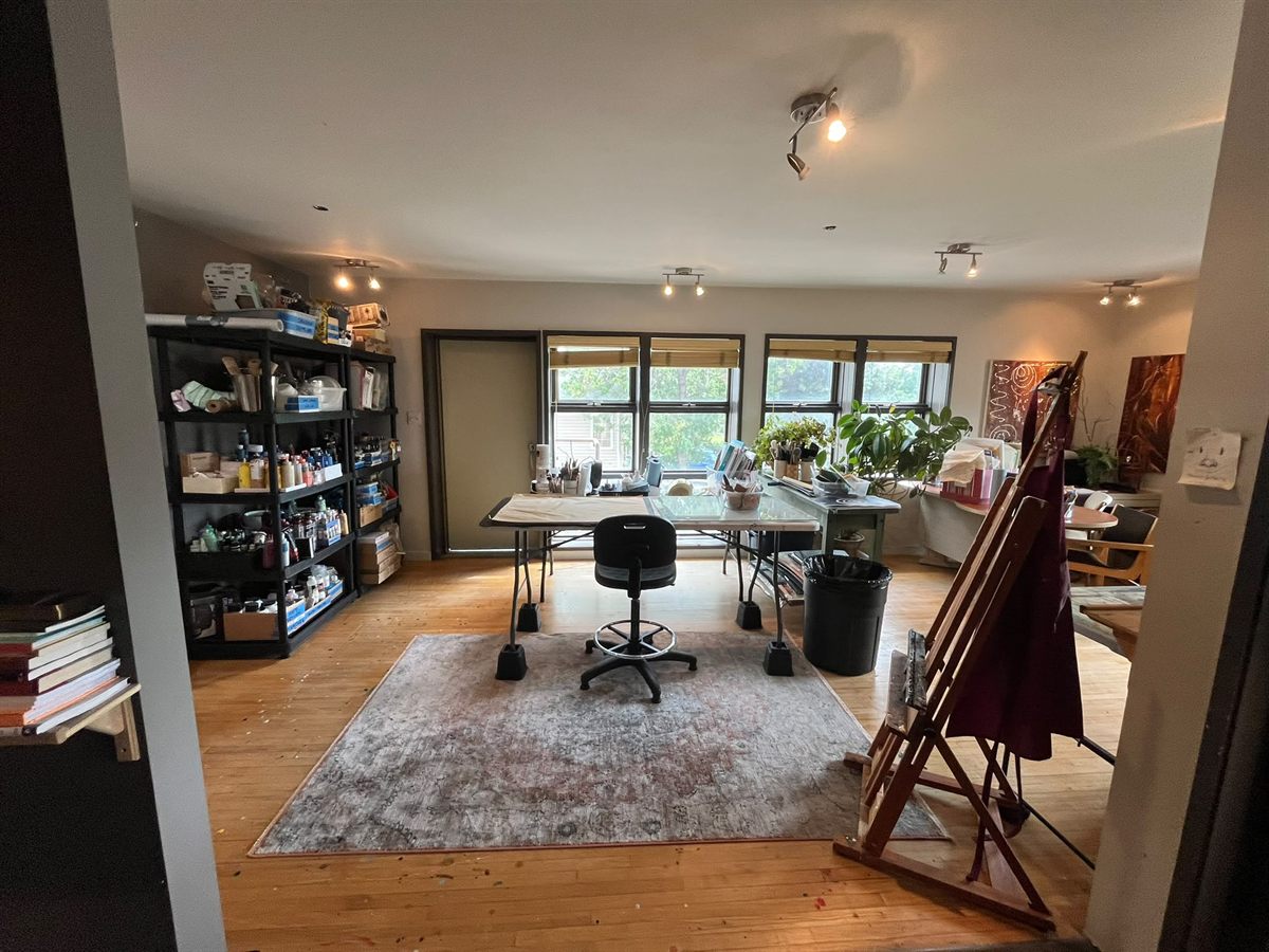 Artist's studio spotless after a SurfAway deep clean in downtown Lethbridge
